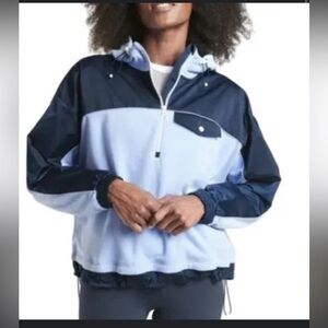 Athleta Zion Micro fleece blue 1/2 Zip Jacket Victorian periwinkle size large